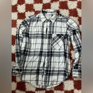 Abercrombie Black and White Flannel